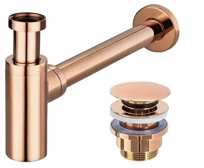 Сифон универсальный для раковины (умывальника) REA ROSE GOLD CLICK-KLAK розовое золото (REA-A8541) Сифон универсальный для раковины (умывальника) REA ROSE GOLD CLICK-KLAK розовое золото (REA-A8541)