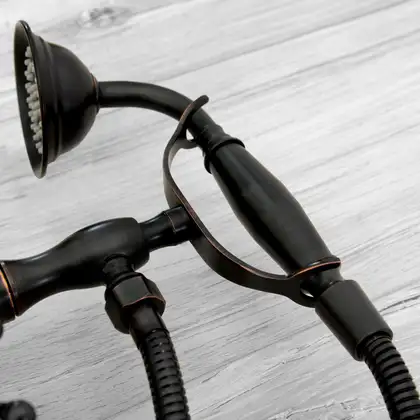 Смеситель для ванны REA RETRO OLD BLACK черный настенный (REA-B0224)