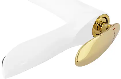 Смеситель для раковины (умывальника) REA ORBIT WHITE GOLD высокий (REA-B2053)
