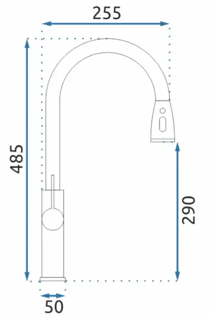 Смеситель для кухни REA NEST BLACK MAT черный (REA-B2057)