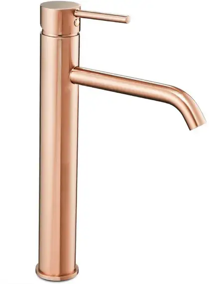 Смеситель для раковины (умывальника) REA LUNGO ROSE GOLD розовое золото высокий (REA-B6321)