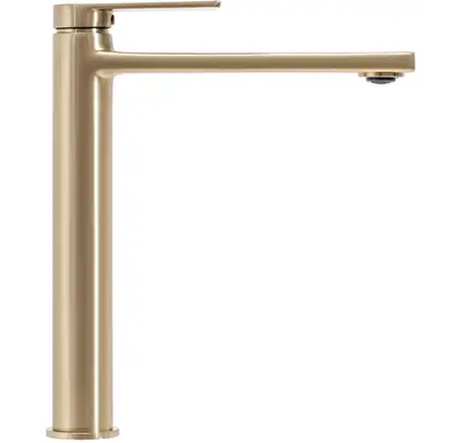 Смеситель для раковины (умывальника) REA VERSO BRUSHED GOLD высокий (REA-B6564)