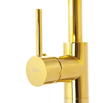 Смеситель для ванны REA ORTIS GOLD золотой напольный (REA-B7430)