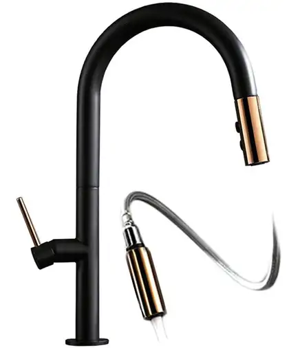 Смеситель для кухни REA  APOLLO BLACK ROSE GOLD (REA-B9600)