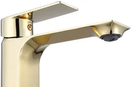Смеситель для раковины (умывальника) REA URBAN GOLD золотой высокий (REA-B9912)