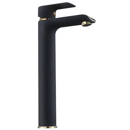 Rea Bloom Black Gold Змішувач для раковини, високий, чорний (REA-B9936)