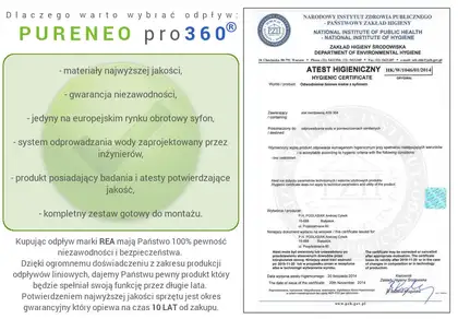 Трап для душа REA PURE NEO PRO 50 см (REA-G0988)