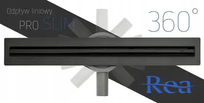 Трап для душа REA NEO SLIM PRO BLACK черный 50 см (REA-G6992)