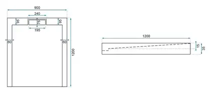 Душевой поддон REA GRAND 90X120 WHITE (REA-K4591)
