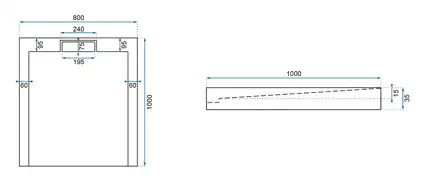Душевой поддон REA GRAND 80X100 BLACK (REA-K4593)