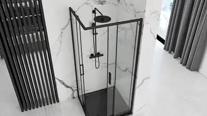 Душевая кабина REA PUNTO BLACK 80х80 (REA-K4800)
