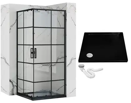 Душевая кабина REA CONCEPT BLACK 80х100 (REA-K6389)