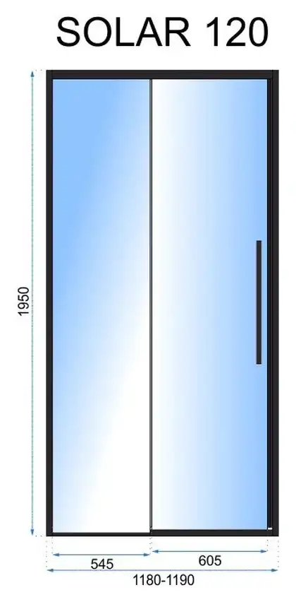 Душевая дверь REA SOLAR GOLD 120 (REA-K6548)