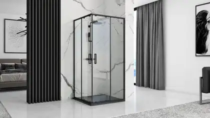 Душевой поддон REA STONE 90X90 BLACK (REA-K9601)