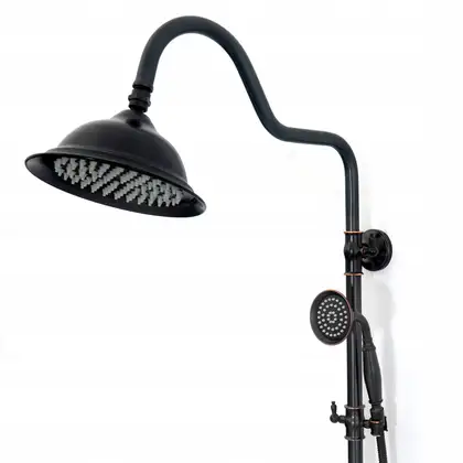 Душевой гарнитур REA RETRO OLD BLACK черный (REA-P2366)