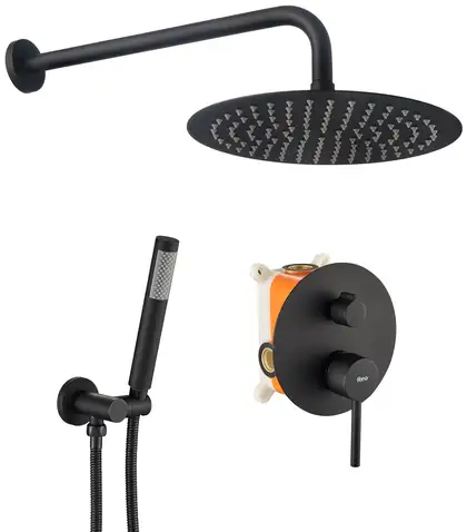 Rea Lungo Black Душова система прихованого монтажу, чорна (REA-P4100)