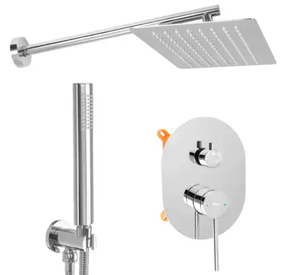 Душевая система REA OVAL CHROME + BOX скрытого монтажа (REA-P8415)
