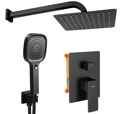 Душовий гарнітур прихованого монтажу REA ORIX BLACK + BOX чорний матовий (REA-P8465) Душовий гарнітур прихованого монтажу REA ORIX BLACK + BOX чорний матовий (REA-P8465)