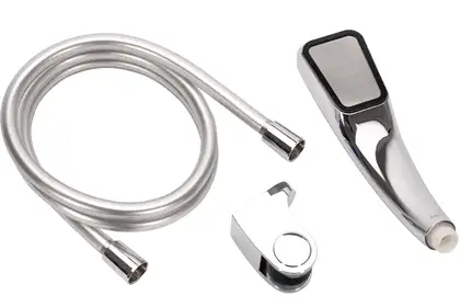Душевая лейка REA ECO POWER + шланг + держатель хром (REA-P8586)