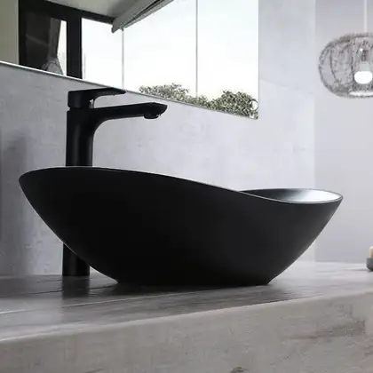Умывальник (раковина) REA ROYAL 60 BLACK MAT накладной черный (REA-U0442)