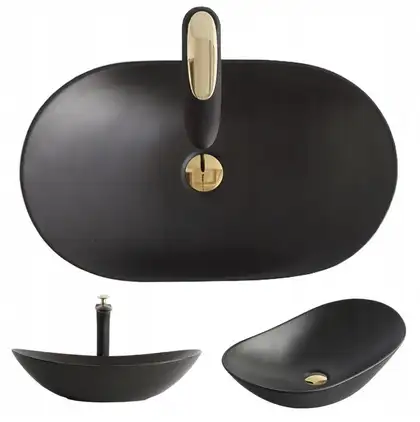 Умывальник (раковина) REA ROYAL 60 BLACK MAT накладной черный (REA-U0442)