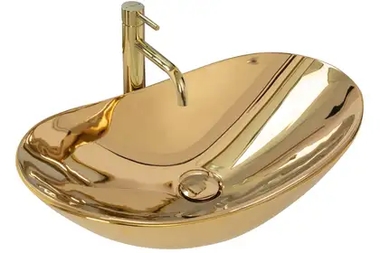 Умывальник (раковина) REA ROYAL GOLD накладной золотой (REA-U4545)