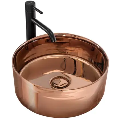 Умывальник (раковина) REA IDA ROSE GOLD накладной розовое золото (REA-U7401)