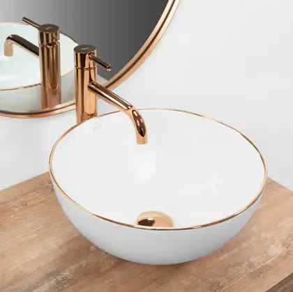 Rea Stella Rose Gold Edge Умивальник накладний (REA-U7444)