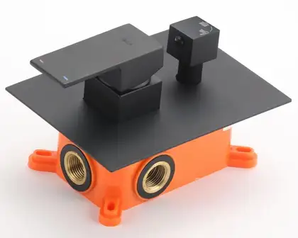 Душовий гарнітур прихованого монтажу Yoka DUAL 25 BLACK + BOX чорний (BP.DUAL25 BLK)