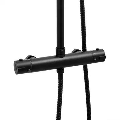 Душевой гарнитур Yoka FLOVA 20 BLACK черный с термостатом (BP.FLOVA THERM 20 BLK)