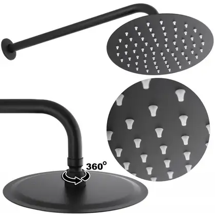 Душовий гарнітур прихованого монтажу Yoka STUDIO BLACK + BOX чорний (BP.STUDIO-BLK)