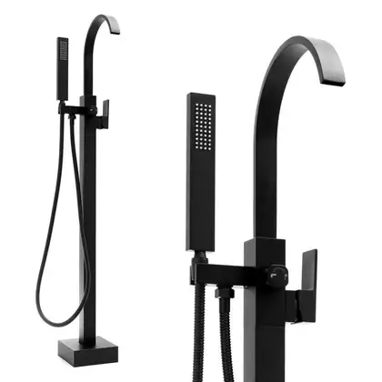 Смеситель для ванны YOKA ENZO BLACK черный напольный (BS.ENZO-BLK)