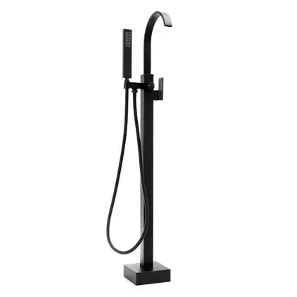 Смеситель для ванны YOKA ENZO BLACK черный напольный (BS.ENZO-BLK)