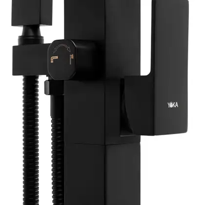 Смеситель для ванны YOKA ENZO BLACK черный напольный (BS.ENZO-BLK)