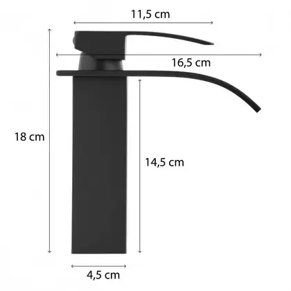 Смеситель для раковины (умывальника) Yoka NIAGARA 24 BLACK черный низкий (BU.NIAGARA 24-BLK) Смеситель для раковины (умывальника) Yoka NIAGARA 24 BLACK черный низкий (BU.NIAGARA 24-BLK)