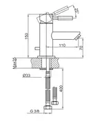 Kohlman Roxin Black Змішувач для раковини, чорний (QB100RB)