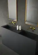 Змішувач для раковини (умивальника) KOHLMAN EXPERIENCE GOLD + BOX прихованого монтажу (QW180E-GD)