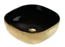 Умывальник (раковина) MEXEN VERA GOLD BLACK с узором накладной (MEX-21074177)