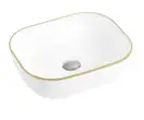 Умывальник (раковина) MEXEN MIRABEL WHITE GOLD EDGE накладной (MEX-22115005)