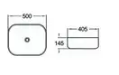 Умывальник (раковина) MEXEN MIRABEL WHITE GOLD EDGE накладной (MEX-22115005)