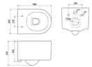 Підвісний унітаз MEXEN SOFIA BLACK MATT (MEX-3354XX85)