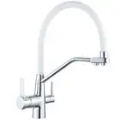 Смеситель для кухни MEXEN DUO WHITE\CHROME на две воды (MEX-671701-02)