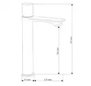 Смеситель для раковины MEXEN ROYO ONE GRAPHITE высокий (MEX-72211-66)