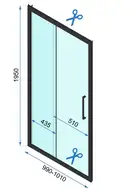 Душевая дверь REA RAPID SLIDE 100 CHROME (REA-K5600)