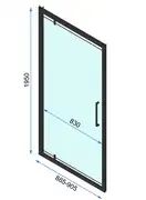 Душевая дверь REA RAPID SWING GOLD 90 (REA-K5618)