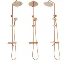 Душевой гарнитур REA LUNGO ROSE GOLD с термостатом и изливом (REA-P6606)