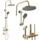 Душевой гарнитур REA MAX GOLD с изливом (REA-P6617)