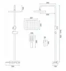Душевой гарнитур REA HELIX GOLD с изливом (REA-P6619)