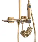 Душевой гарнитур REA HELIX BRUSHED GOLD с изливом (REA-P6621)