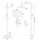 Душевой гарнитур REA ROB BRUSHED GOLD с термостатом и изливом (REA-P6623)